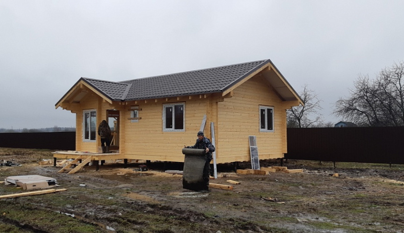Строительство дома из профилированного бруса камерной сушки в Дмитровском районе, д. Саввино
