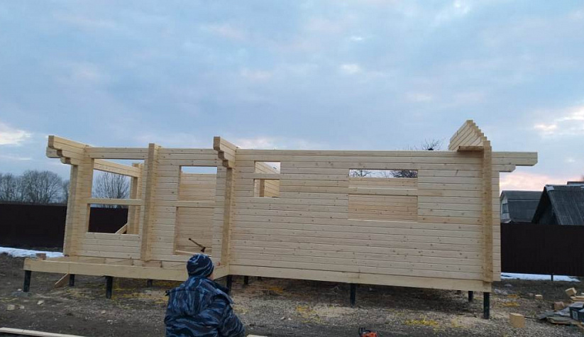 Строительство дома из профилированного бруса камерной сушки в Дмитровском районе, д. Саввино