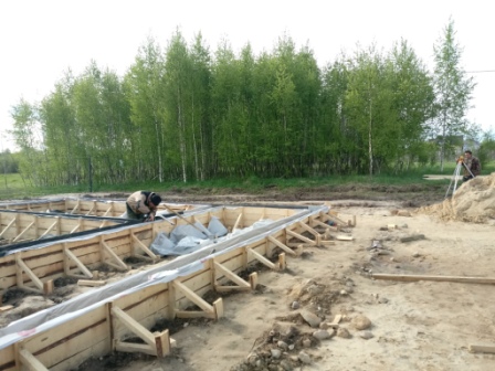 Строительство ленточного фундамента г. Рыбинск, ул. Заречная 62Б