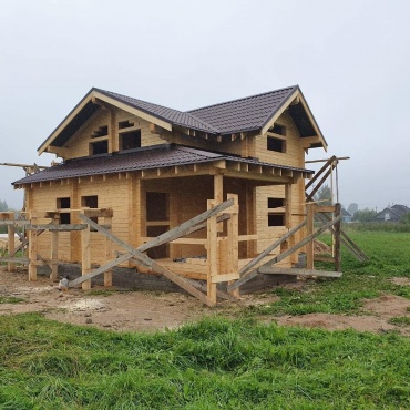 Строительство дома из профилированного бруса камерной сушки: г. Углич, п. Хуторы