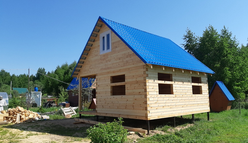 Строительство дачного дома из профилированного бруса по адресу: Рыбинский район, д. Кабатово, СНТ "Березники".