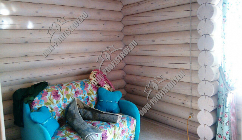 Дом из оцилиндрованного бревна в деревне Дор, Рыбинский район