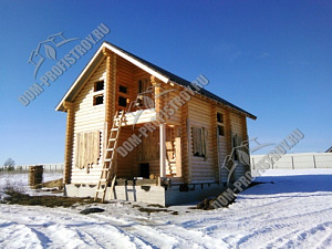 Дом из оцилиндрованного бревна в деревне Спас, Рыбинский район 1