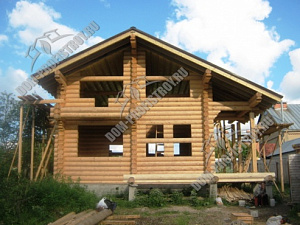 Дом из оцилиндрованного бревна в Сергиево-Посадском районе