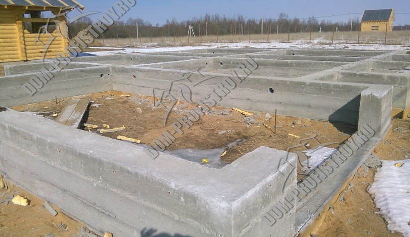 Фундамент под дом в деревне Спас, Рыбинский район