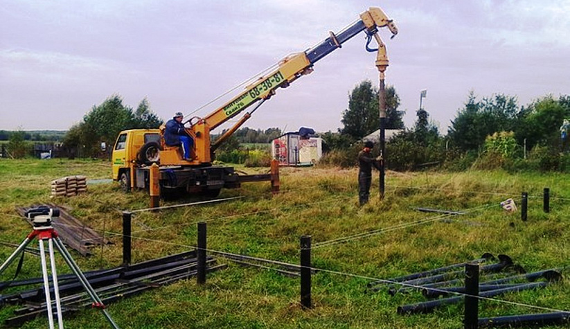 Фундамент на винтовых сваях в поселке Переборы, Рыбинский район