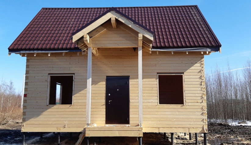Строительство дома из профилированного бруса камерной сушки в Ленинградской области, г. Шлиссельбург