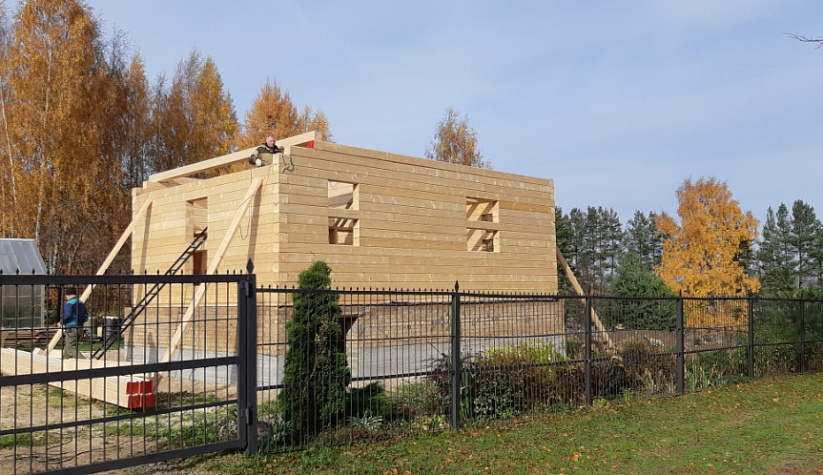 Строительство дома из профилированного бруса камерной сушки Рыбинский район, п.Забава
