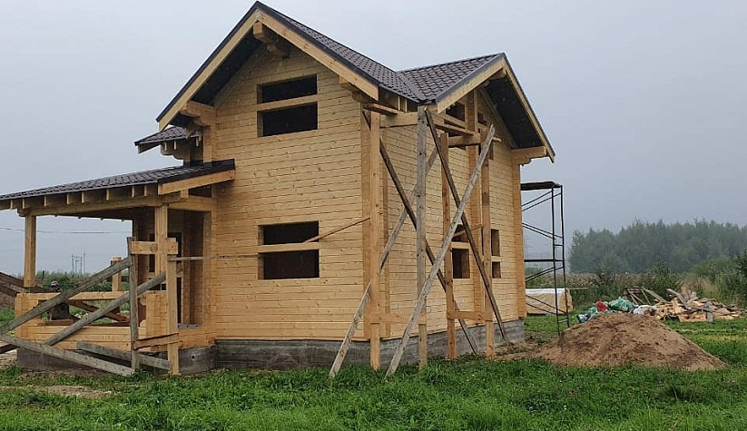 Строительство дома из профилированного бруса камерной сушки: г. Углич, п. Хуторы